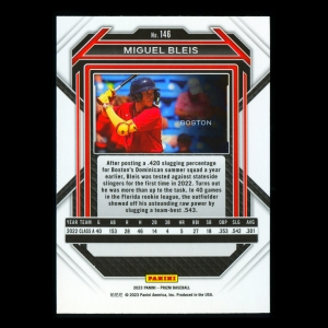 Miguel Bleis 2023 Panini Prizm Red Sox