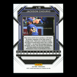 Jackson Chourio 2023 Panini Prizm Brewers