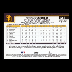 Brandon Lockridge RC 2025 Topps Rookie Padres