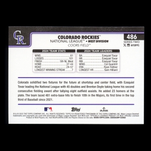 Colorado Rockies 2025 Topps Team Card Rockies