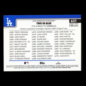 Mookie Betts 2025 Topps Checklist Dodgers