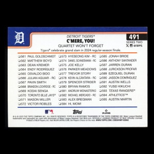 Spencer Torkelson 2025 Topps Checklist Tigers