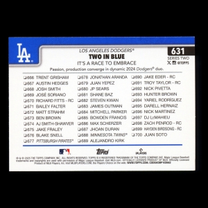 Mookie Betts 2025 Topps Checklist Dodgers