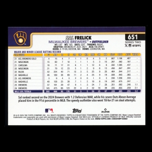 Sal Frelick 2025 Topps Future Stars Brewers