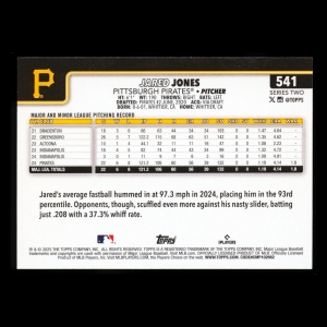 Jared Jones 2025 Topps Future Stars Pirates
