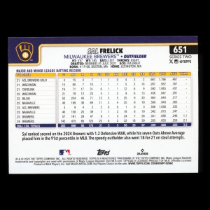 Sal Frelick 2025 Topps Future Stars Brewers