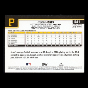 Jared Jones 2025 Topps Future Stars Pirates