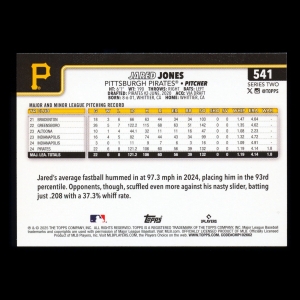 Jared Jones 2025 Topps Future Stars Pirates