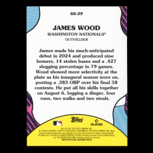 James Wood RC 2025 Topps Summer Superstars Rookie Nationals