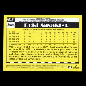 Roki Sasaki RC 2025 Topps '90 Topps Series 2 Retro Rookie Diamondbacks