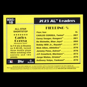 Carlos Correa 2025 Topps '90 Topps All Star Retro Twins
