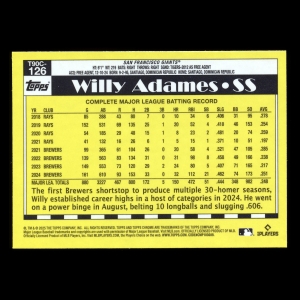 Willy Adames 2025 Topps '90 Topps Silver Pack Chrome Retro Giants