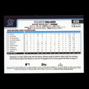 Valente Bellozo 2025 Topps Rainbow Foil Marlins