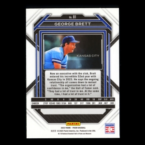 George Brett 2023 Prizm Royals