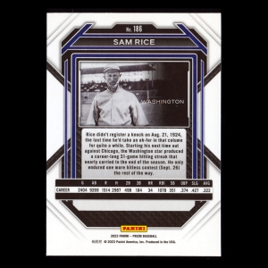 Sam Rice 2023 Prizm Senators