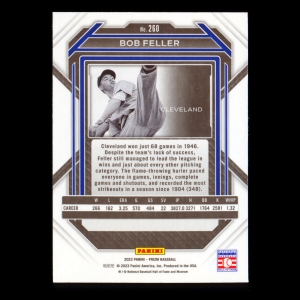 Bob Feller 2023 Prizm Indians