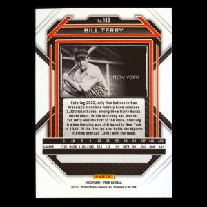 Bill Terry 2023 Prizm Giants