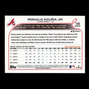 Ronald Acuna Jr. 2022 Topps Opening Day Braves