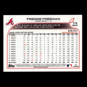 Freddie Freeman 2022 Topps Opening Day Braves