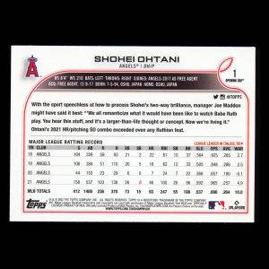Shohei Ohtani 2022 Topps Opening Day Angels