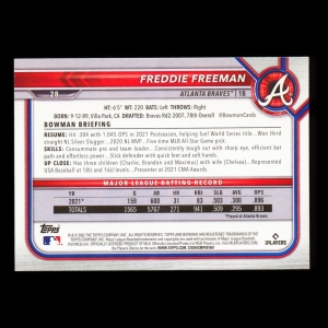 Freddie Freeman 2022 Bowman Braves