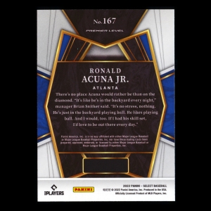 Ronald Acuna Jr. 2022 Select PRM Braves