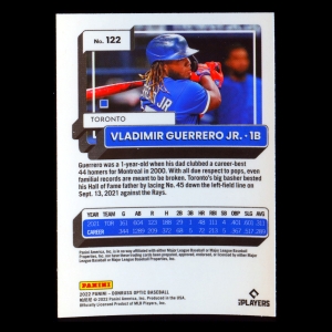Vladimir Guerrero Jr. 2022 Donruss Optic Blue Jays