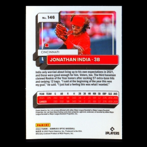 Jonathan India 2022 Donruss Optic Reds
