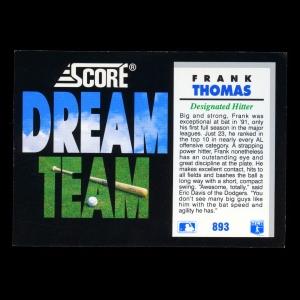 Frank Thomas 1992 Score Dream Team White Sox