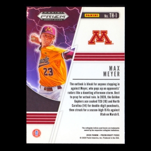 Max Meyer 2020 Panini Prizm Draft Picks Thunderstruck Golden Gophers