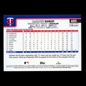 DaShawn Keirsey 2025 Topps Pink Diamante Foil Twins