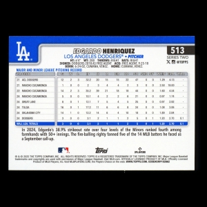 Edgardo Henriquez RC 2025 Topps Rookie Dodgers