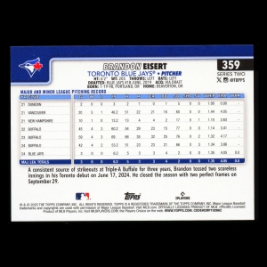 Brandon Eisert RC 2025 Topps Rookie Blue Jays