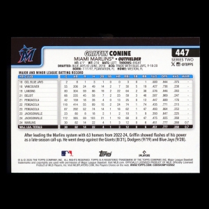 Griffin Conine RC 2025 Topps Rookie Marlins