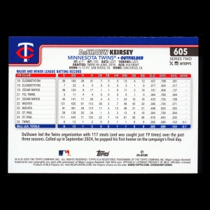 DaShawn Keirsey RC 2025 Topps Rookie Twins