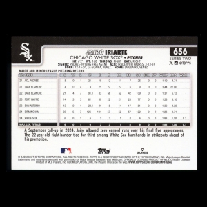 Jairo Iriarte RC 2025 Topps Rookie White Sox
