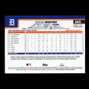 Keider Montero RC 2025 Topps Rookie Tigers