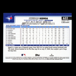 Steward Berroa RC 2025 Topps Rookie Blue Jays