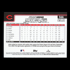 Julian Aguiar RC 2025 Topps Rookie Reds