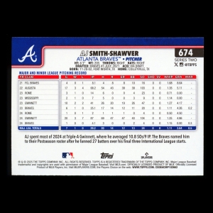 AJ Smith-Shawver 2025 Topps Future Stars Braves