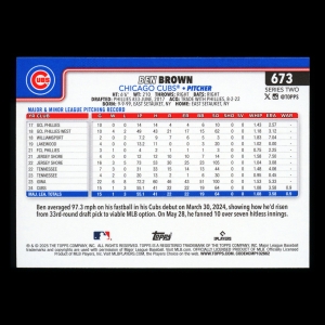 Ben Brown 2025 Topps Future Stars Cubs