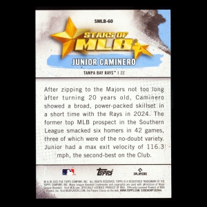 Junior Caminero 2025 Topps Stars of MLB Rays