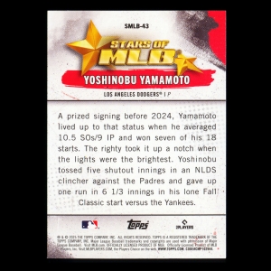 Yoshinobu Yamamoto 2025 Topps Stars of MLB Dodgers
