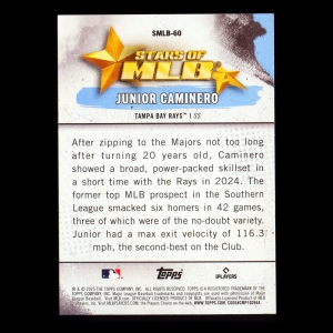 Junior Caminero 2025 Topps Stars of MLB Rays