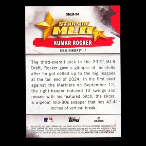 Kumar Rocker RC 2025 Topps Stars of MLB Rookie Rangers