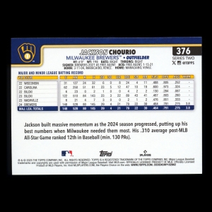 Jackson Chourio 2025 Topps Brewers