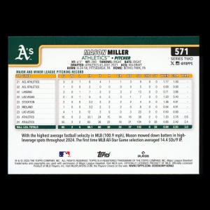 Mason Miller 2025 Topps Athletics