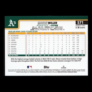 Mason Miller 2025 Topps Athletics