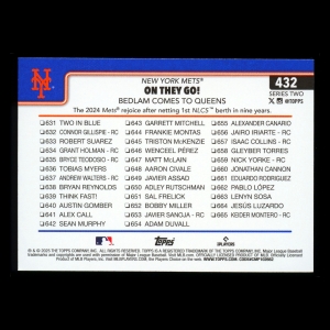 Brandon Nimmo 2025 Topps Checklist Mets