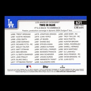 Mookie Betts 2025 Topps Checklist Dodgers